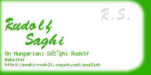 rudolf saghi business card